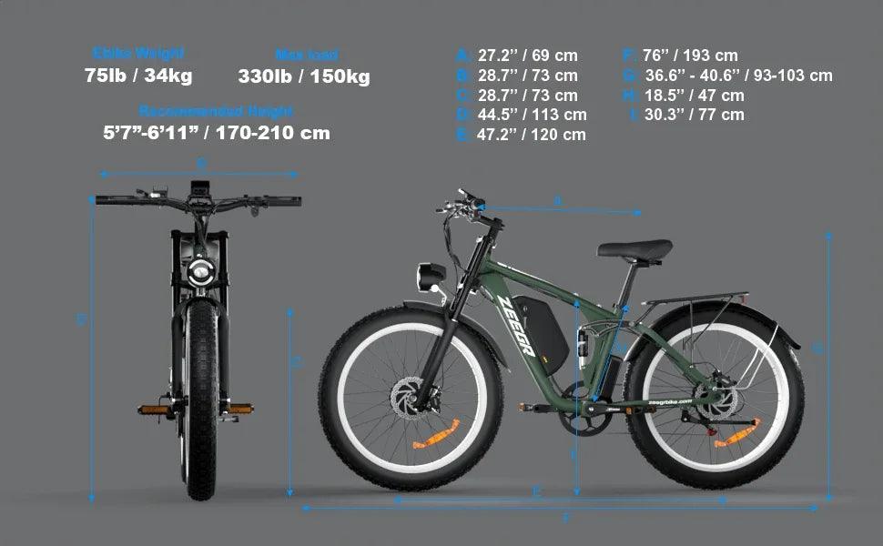 2000W 22AH 48v Dual Motor Electric Bike Mountain E-MTB 26" 4.0" Fat Tire (55-60 km/h) - Franklyn & Page E-Bike Emporium
