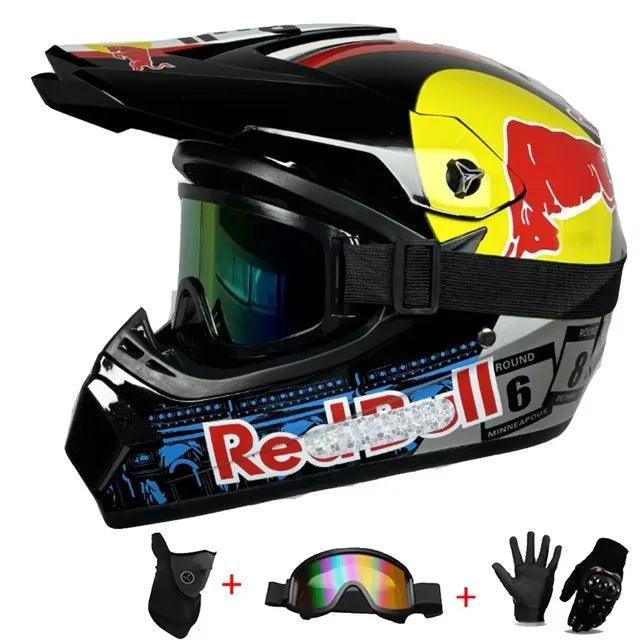 Motorcycle helmet Adult & kids off-road helmet dirt bike downhill AM DH cross Red bull helmet capacete motocross casco Professional DOT - Franklyn & Page Emporium