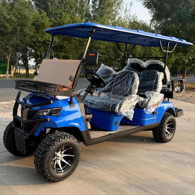 Newest Lithium Battery Golf Car 60V Adults Scooter Solar Panels Powered 4 Seater Off Road Beach Buggy Electric Golf Cart - Franklyn & Page E-Bike Emporium