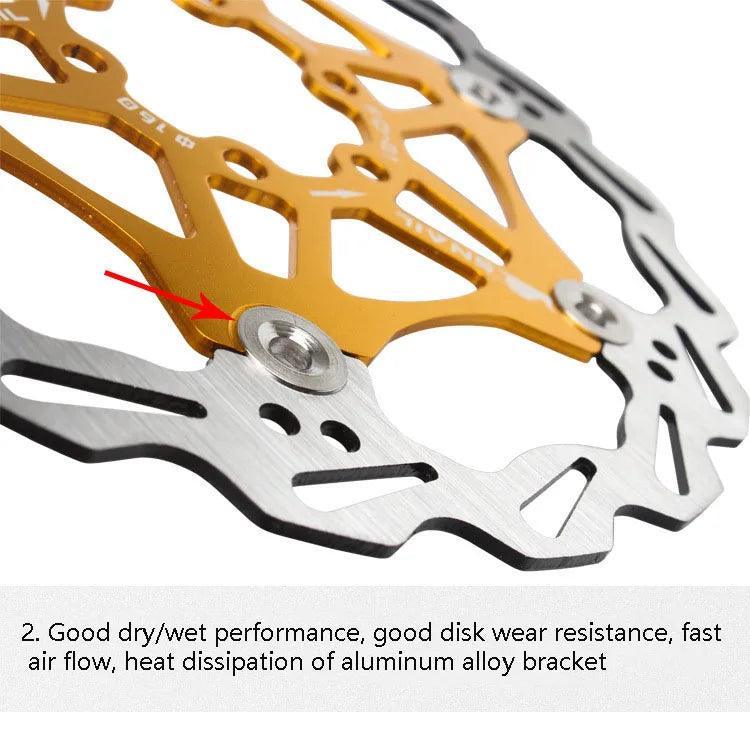 Snail Floating Disc Mountain Bike Cooling Floating Disc Ultra-light Six Pin Disc Brake Disc 160 180 203mm Accessories