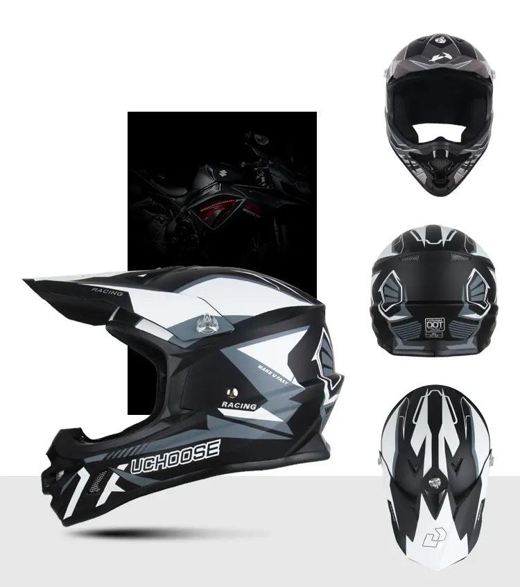 Helmets Motocross Kask Cross Downhill Soporte Casco Off Road Helmet Racing Classic Motorcycle with Goggles - Franklyn & Page Emporium