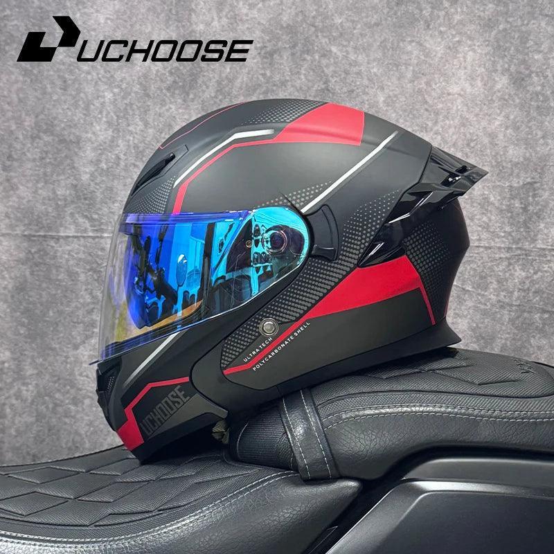 Premium DOT Approved Helmets Crash Motorbike Protective Gear Men Women Flip Up Helmet Motorcycle Visor - Franklyn & Page Emporium