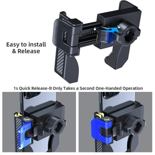 Bike Phone Holder Stand Bicycle Motorcycle Handlebar Mobile Phone Mount Clip GPS Support Shockproof Bracket For 4.5-7.0” Phones - Franklyn & Page Emporium