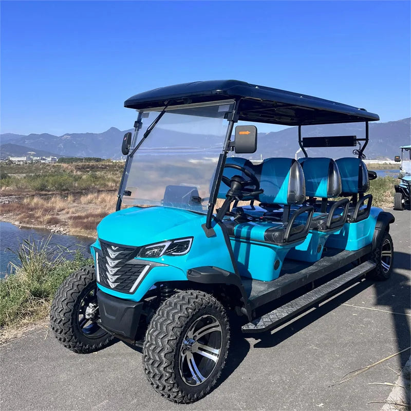 Newest Lithium Battery Golf Car 60V Adults Scooter Solar Panels Powered 4 Seater Off Road Beach Buggy Electric Golf Cart - Franklyn & Page E-Bike Emporium