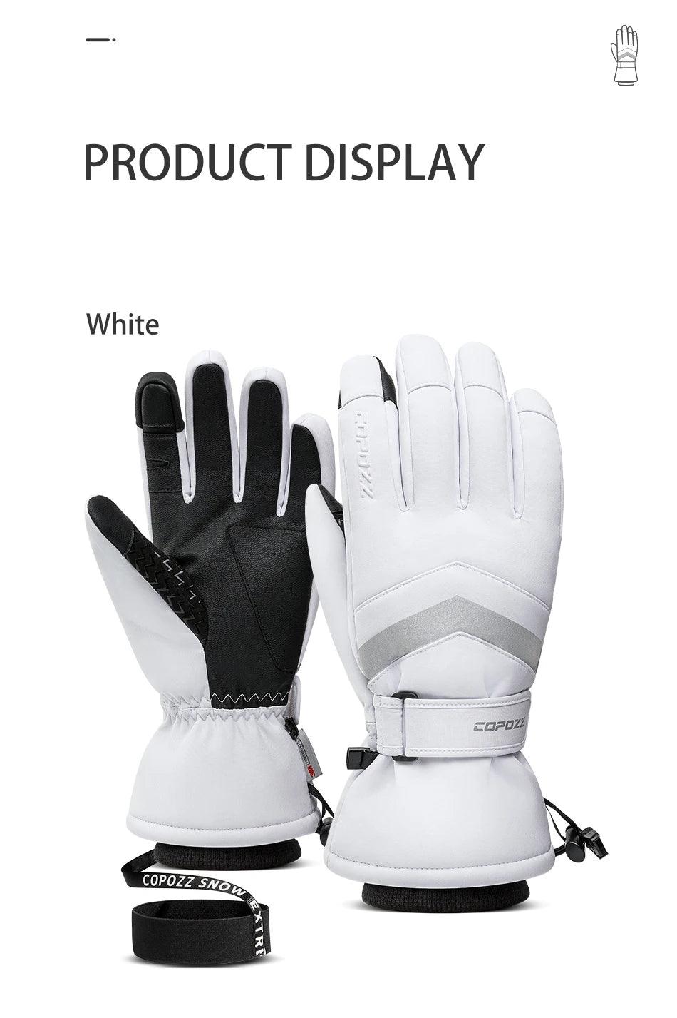 Winter Ski Gloves Thinsulate Snowboard Gloves Thermal Warm Touch Screen Skiing Gloves Men Women