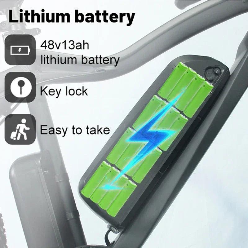 48V 500W-1500W 26*4.0 Inch Fat Tire Electric mountain Bike e-MTB (30-50 km/h) - Franklyn & Page E-Bike Emporium