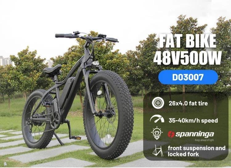 48V 500W-1500W 26*4.0 Inch Fat Tire Electric mountain Bike e-MTB (30-50 km/h) - Franklyn & Page E-Bike Emporium