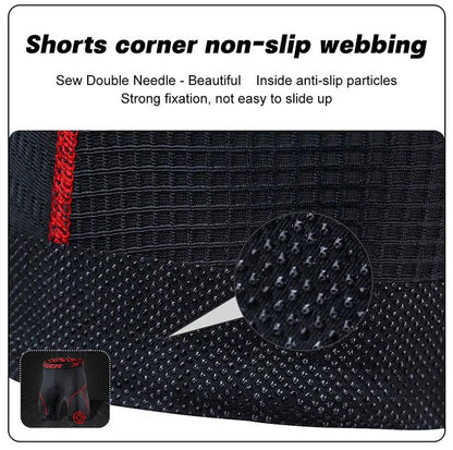 X-TIGER Men's Cycling Underwear Shorts 5D Padded Sports Riding Bike Bicycle MTB Liner Shorts with Anti-Slip Leg Grips