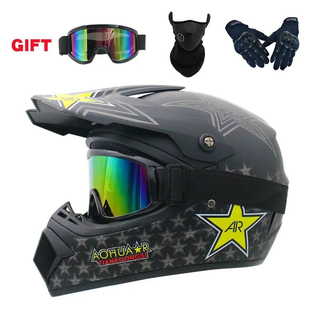 Motorcycle Helmet + 3 gifts - Off-road Motorbike Downhill AM DH Cross Capacete Motocross Casco helmets - Franklyn & Page Emporium