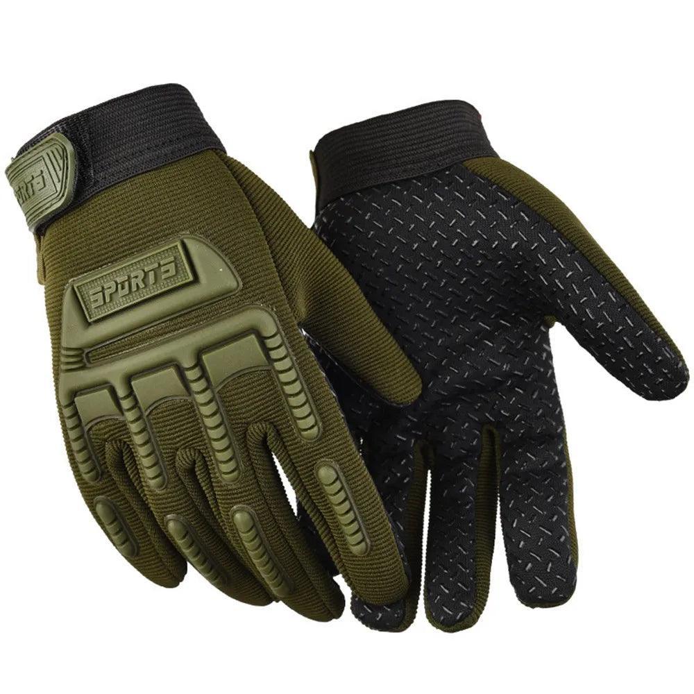 Camouflage Gloves Outdoor Cycling Glove for Kids 6+ Years Boys Sports Climbing Bicycle Gloves Anti Slip Full Finger Gloves W18 - Franklyn & Page Emporium