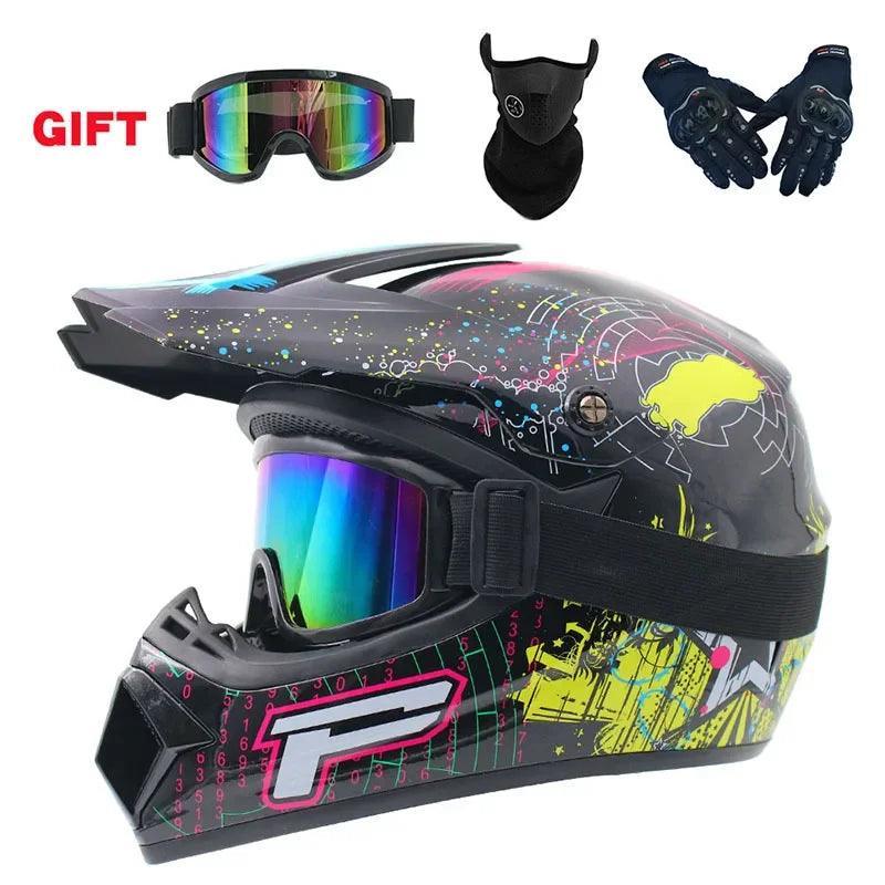Motorcycle Helmet + 3 gifts - Off-road Motorbike Downhill AM DH Cross Capacete Motocross Casco helmets - Franklyn & Page Emporium