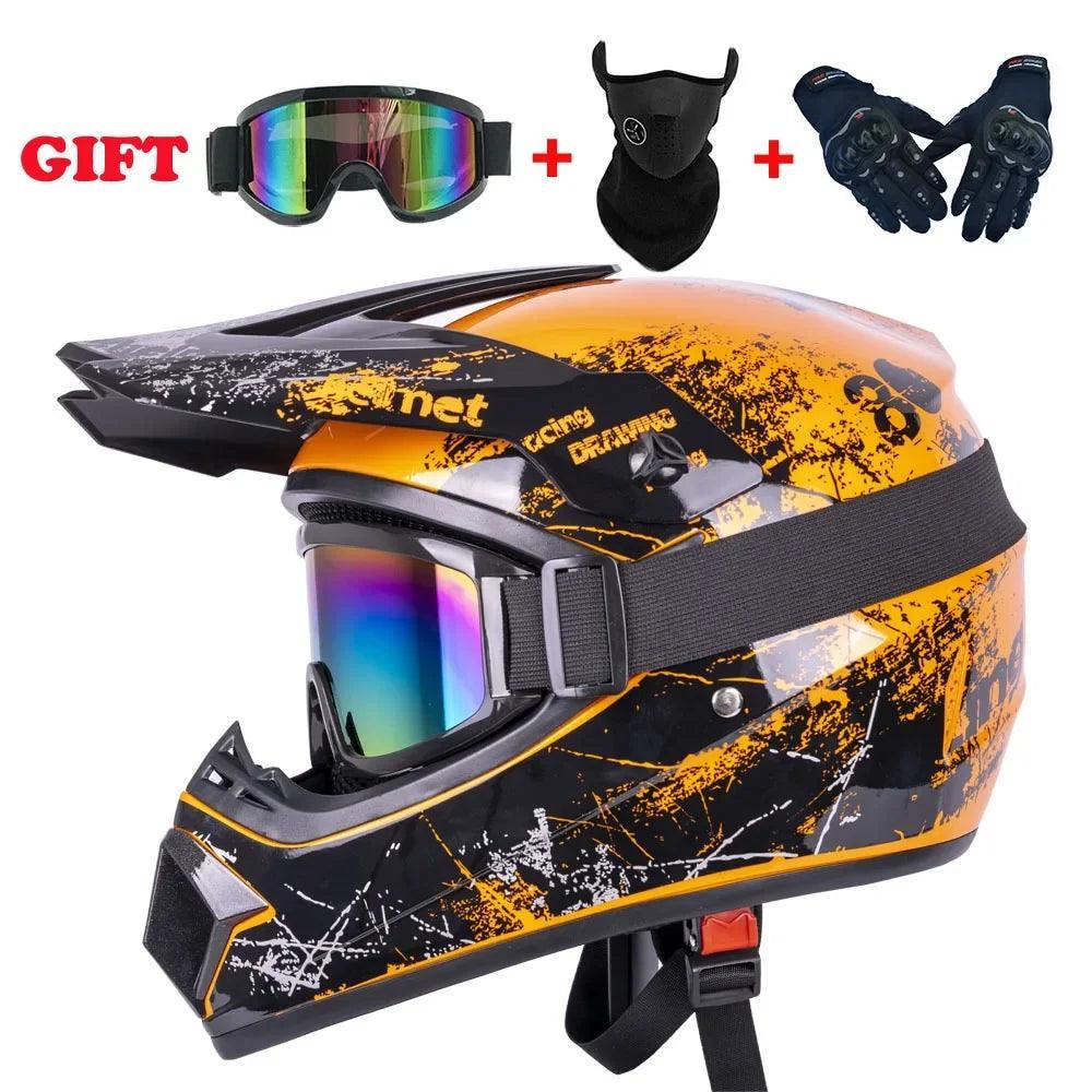 Motorcycle Helmet + 3 gifts - Off-road Motorbike Downhill AM DH Cross Capacete Motocross Casco helmets - Franklyn & Page Emporium