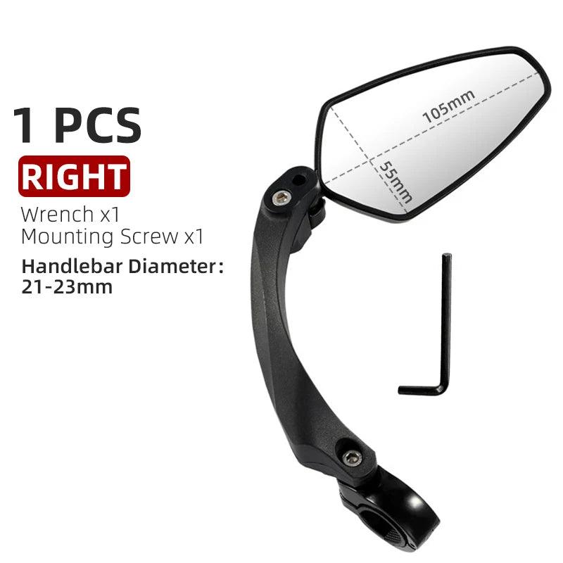 WEST BIKING Anti-Glare Bicycle Mirror Handlebar Rear View Wide Range Back Sight Reflect electric scooter Mirror bike accessories - Franklyn & Page Emporium