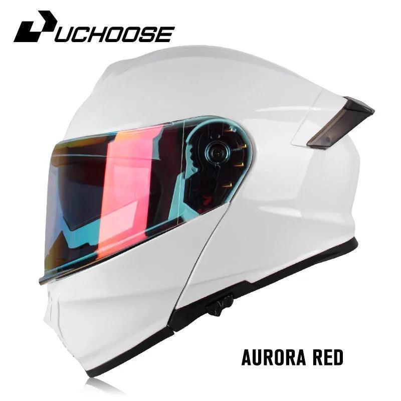 Full Face Helmets Crash Motorbike Protective Gear Men Women Flip Up Helmet Motorcycle Double Sun Visor - Franklyn & Page Emporium