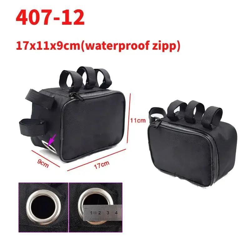 Bicycle Bike Tube Frame Pack Bag Case Battery li-ion Tool Box Storage MTB Ebike Hanging bike saddle bag - Franklyn & Page E-Bike Emporium