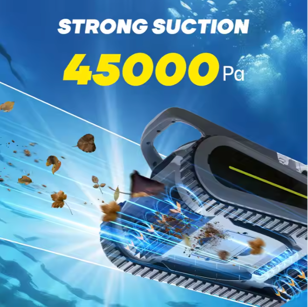 Cordless Swimming Pool Robot Automatic Climbing Wall Robotic Smart Underwater Pool Robot Cleaner