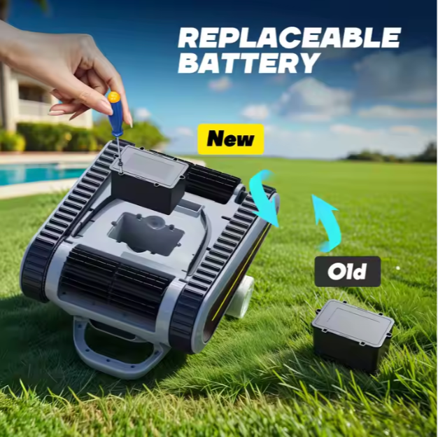 Cordless Swimming Pool Robot Automatic Climbing Wall Robotic Smart Underwater Pool Robot Cleaner